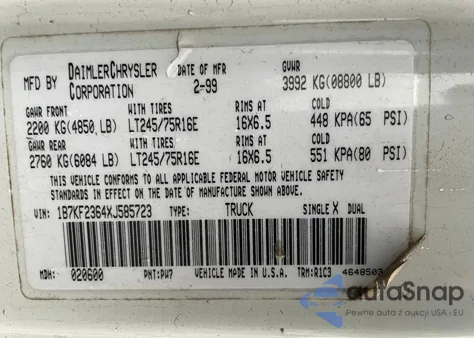 1B7KF2364XJ585723